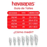 Ojotas Havaianas Track Waves de goma color negro con logo en relieve color fucsia.