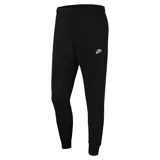 Pantalón de jogging negro de corte ajustado, con cintura elástica y logo de Nike bordado en blanco en el muslo izquierdo.