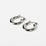 Aros argolla bombé de plata 925.