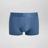 Pack de tres bóxers de microfibra elástica en tonos de azul, con cintura elástica y cómodo ajuste.