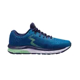 Championes de running 361 Strata 4, color azul con detalles en verde. Cuentan con sistema de cordones MORPHIT, tecnología QU!KFOAM en la mediasuela y plantilla ORTHOLITE.