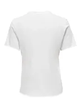 Camiseta blanca de algodón con estampa de circo en el frente.