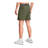 Short deportivo Under Armour Vanish Woven de hombre, color celeste con calza interior negra y logo estampado en la pierna izquierda.