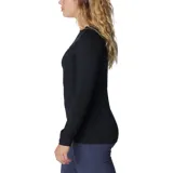 Remera de manga larga Columbia Midweight Stretch color salmón, con logo reflectante en el pecho.