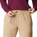Pantalón de senderismo azul marino, de corte recto y largo tobillero, con cintura elástica ajustable, bolsillos laterales y tecnología Omni-Wick para absorción de la humedad.