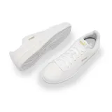 Championes Puma Up de hombre, color blanco con detalles en dorado.