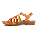 Sandalia de mujer con tiras entrelazadas y pulsera ajustable, diseño casual y cómodo.
