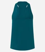 Musculosa deportiva celeste de microfibra, corte holgado y espalda estilo nadador.