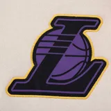 Canguro beige con capucha y cordones ajustables, bolsillo tipo canguro y puños y cintura acanalados. Presenta el logo de Los Angeles Lakers bordado en el pecho y en la manga.