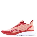 Championes Adidas Novafvse X color salmón con detalles en rojo y blanco, ideales para running.