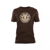 Remera de algodón color marrón con estampado gráfico en el pecho, de ajuste regular.