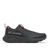 Championes de senderismo Columbia Konos TRS Outdry para hombre, color gris oscuro con detalles en rojo. Capellada de malla técnica con superposiciones sin costuras, construcción impermeable y transpirable OutDry™, sistema Navic Fit™ para fijación natural en el mediopié, mediasuela Techlite+™ con almohadillas de desviación y suela Adapt Trax™ para tracción excepcional en superficies secas y mojadas.