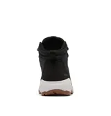 Bota de senderismo Columbia Newton Wander Ltr, color negro con suela blanca y detalles en marrón. Fabricada en cuero impermeable con tecnología Omni-Tech y suela Omni-Grip.