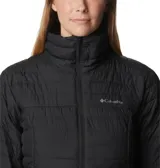 Campera acolchada Columbia Silver Falls II, color negro, con cierre frontal, cuello alto y bolsillos laterales con cierre.