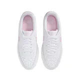 Championes Nike Court Vision Alta de mujer, color blanco con detalles en rosa.
