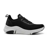 Championes deportivos Skechers Bobs Sport Sparrow Flex, color negro con cordones elásticos y plantilla Memory Foam.