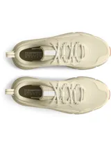 Zapatillas de running Under Armour Charged Verssert 2 para mujer, color gris oscuro y negro con detalles en rosa.