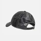 Gorro trucker negro con logo bordado en la parte frontal y ajuste trasero.
