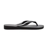 Ojotas Havaianas Top Lady color negro con textura en la plantilla y logo en las tiras.