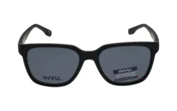 Armazón para anteojos INVU 42501C negro con clip-on polarizado.