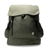 Mochila ergonómica color verde militar, con compartimento especial para notebook y cierre frontal.