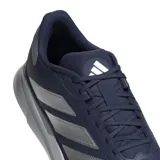 Championes de running Adidas Duramo SL 2, color azul marino con detalles plateados y suela blanca.