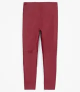 Pantalón legging color borgoña de cuero sintético.