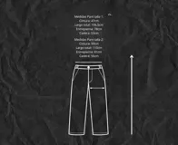 Pantalón largo color crema de chenille, corte recto y holgado.