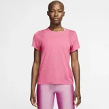Remera ajustada de Nike para running, con tela de malla transpirable y detalles de ventilación.