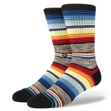 Medias de algodón con diseño multicolor y patrón a rayas, estilo crew.