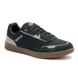 Zapatillas Caterpillar Pause Retro Canvas, color negro con detalles en gris y suela marrón.