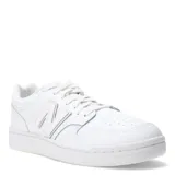Championes de hombre de cuero blanco con diseño clásico y suela de goma para tracción y durabilidad.