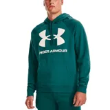 Canguro Under Armour de hombre, color verde agua con logo grande en el pecho.