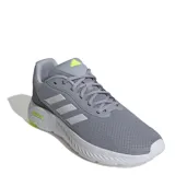 Championes Adidas Cloudfoam Move grises con detalles en blanco y amarillo flúor.