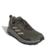 Championes de trekking Adidas Terrex Anylander Hiking, color verde oliva con detalles en negro y gris.