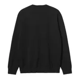 Sweater de punto color borgoña con cuello redondo y logo bordado en el pecho.