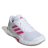 Championes Adidas Amplimove W, color blanco con detalles rosados, ideales para entrenamiento.