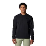 Buzo negro de cuello redondo, marca Columbia, modelo Meridian Creek Crew. Tiene logo de la marca bordado en el pecho.