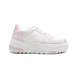 Zapatillas deportivas blancas con detalles en tonos rosados, ideales para un uso diario y activo.