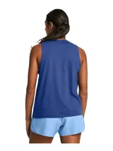 Musculosa deportiva Under Armour color negro con logo estampado en el frente. Corte holgado y sisas amplias.