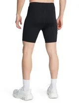 Calza deportiva Under Armour Launch Half Tights de hombre, color negro, de corte ajustado y largo a media pierna. Cuenta con logo reflectivo en la pierna izquierda.
