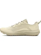 Zapatillas de running Under Armour Charged Verssert 2 para mujer, color gris oscuro y negro con detalles en rosa.