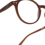 Lentes de sol Izipizi Sun #D, color marrón con marco redondo y patillas rectas.