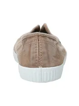 Zapatillas Natural World modelo Greece, color verde agua, sin cordones, fabricadas en España con algodón orgánico y suela de goma.