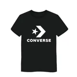 Remera de corte regular, color verde militar, con logo gráfico de Converse.