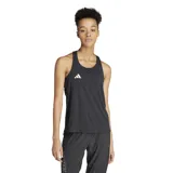 Musculosa deportiva Adidas Adizero Essentials, color negro con logo blanco en el pecho y espalda estilo nadador.