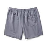 Short de baño celeste con cintura elástica ajustable con cordón.