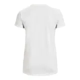 Remera deportiva Under Armour color fucsia con logo blanco estampado en el frente.