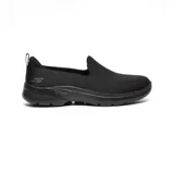 Championes Skechers Go Walk 6, color negro, sin cordones, con capellada de malla técnica, plantilla Air-Cooled Goga Mat, amortiguación Ultra Go y tecnología Hyper Pillar.