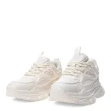 Zapatillas deportivas color beige con cordones y suela chunky.